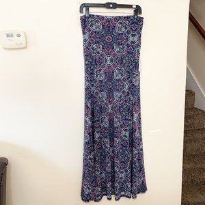 SOLD❗️LuLaRoe Maxi Skirt Teal kaleidoscope Print Small